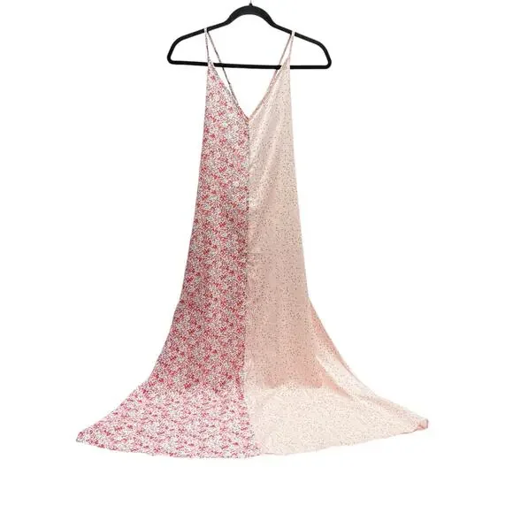 Cider Maxi Slip Dress Two Tone Pink Floral NWT Women's Size XS - Picture 1 of 6